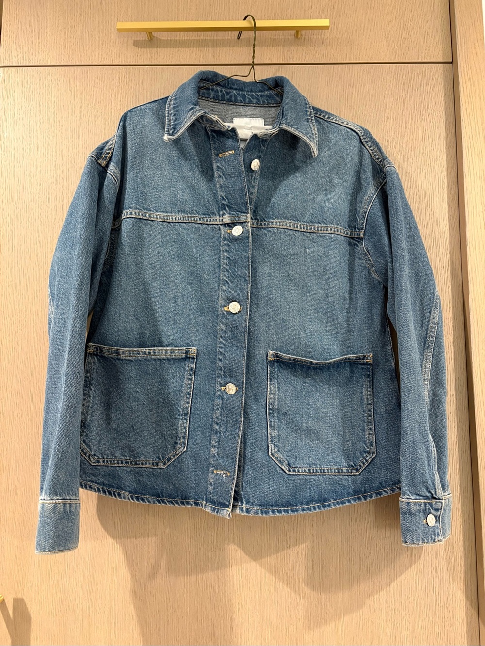 Zara - Over Shirt Classic Denim Jacket in Mediumi Blue - Picture 4 of 14
